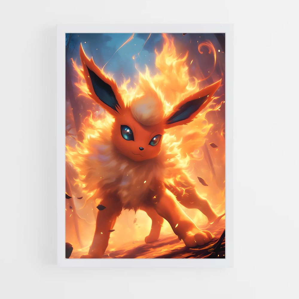 Poster Flareon Flamme – affiche Pokemon (vue 3)