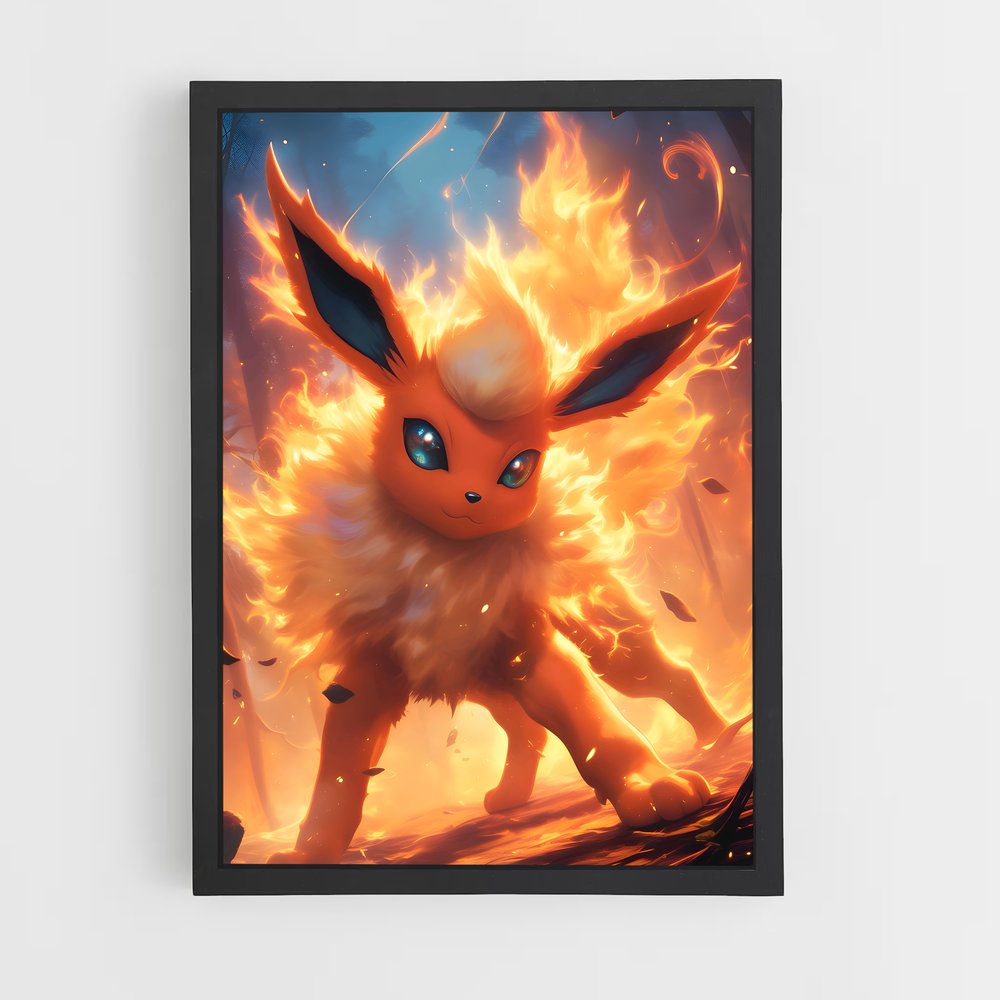 Poster Flareon Flamme – affiche Pokemon (vue 2)