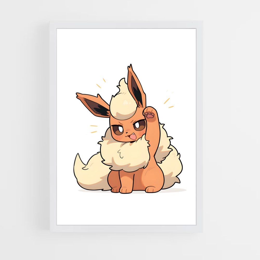 Poster Flamme Joyeuse – affiche Pokemon (vue 3)
