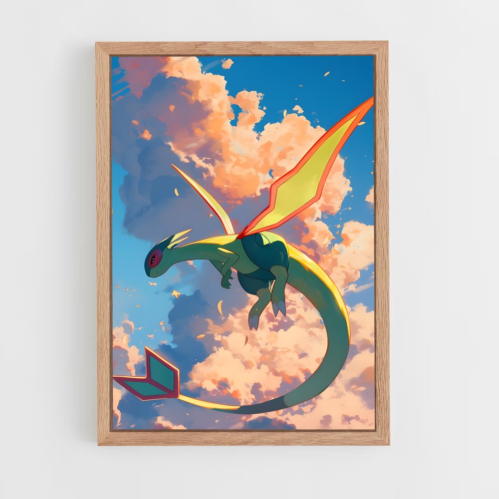 Poster Vol de Flygon – affiche Pokemon (vue 4)