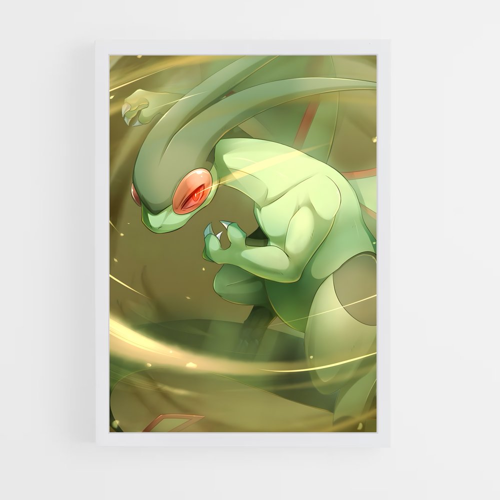 Poster Flygon nuages – affiche Pokemon (vue 3)