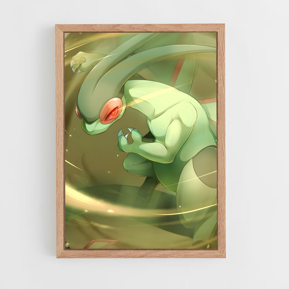 Poster Flygon nuages – affiche Pokemon (vue 4)