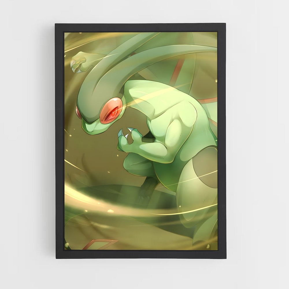 Poster Flygon nuages – affiche Pokemon (vue 2)