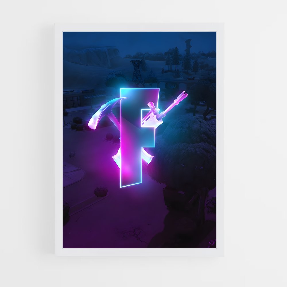 Poster Flèche Néo-Pink – affiche Fortnite (vue 3)