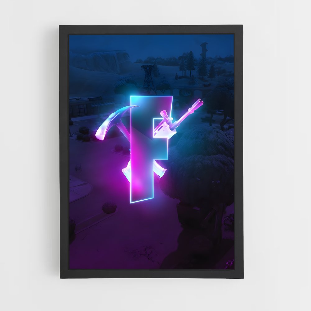 Poster Flèche Néo-Pink – affiche Fortnite (vue 2)