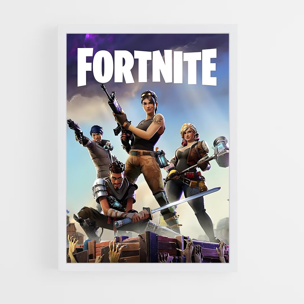 Poster Forteresse des Héros – affiche Fortnite (vue 3)