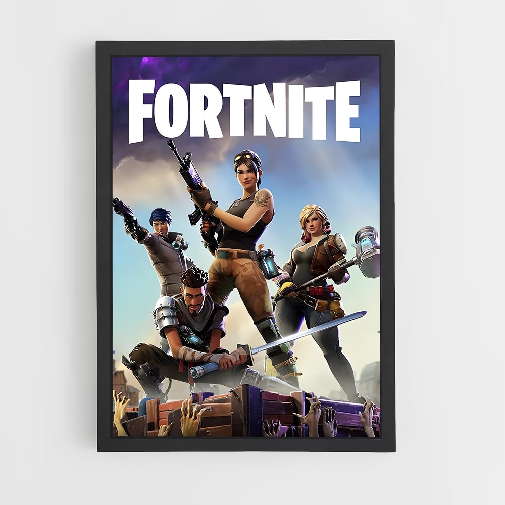 Poster Forteresse des Héros – affiche Fortnite (vue 2)