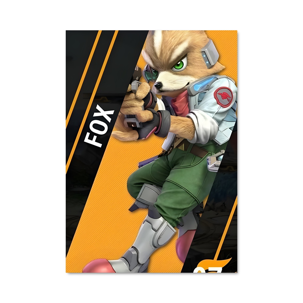 Poster Fox Gunner – affiche Super Smash Bros