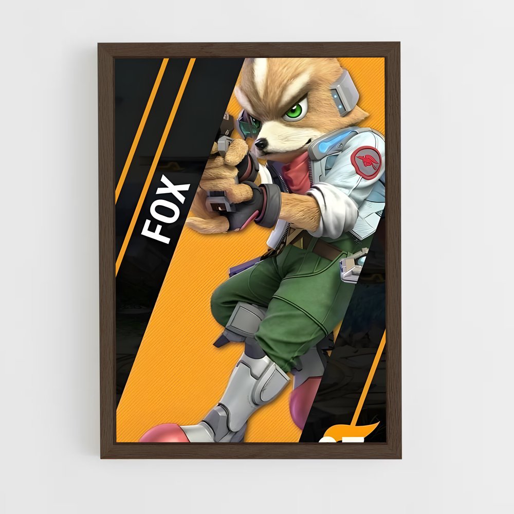Poster Fox Gunner – affiche Super Smash Bros (vue 5)