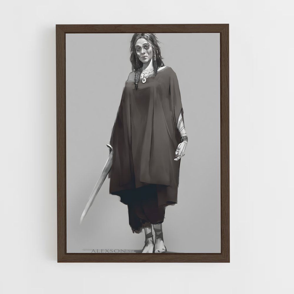 Poster La Femme au Couteau – affiche God of War (vue 5)