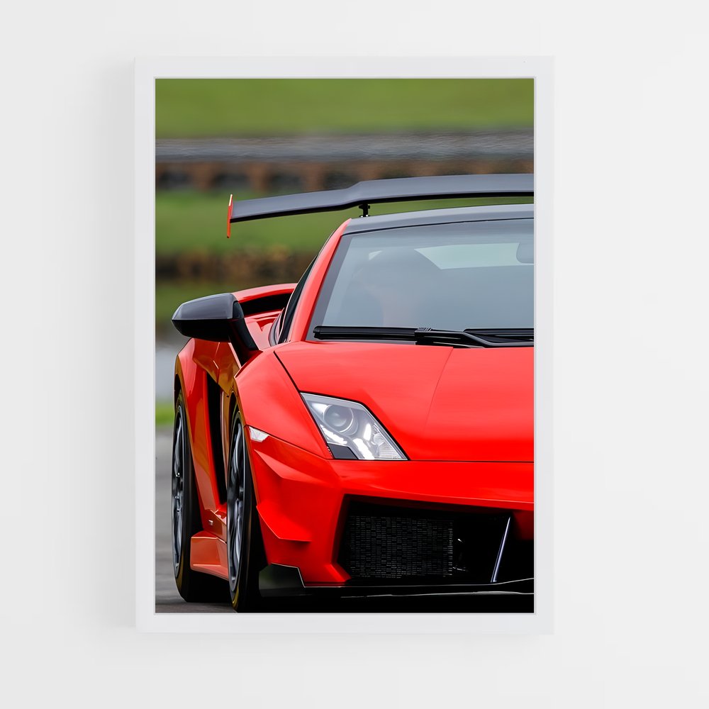 Poster Gallardo Rouge – affiche Lamborghini (vue 3)