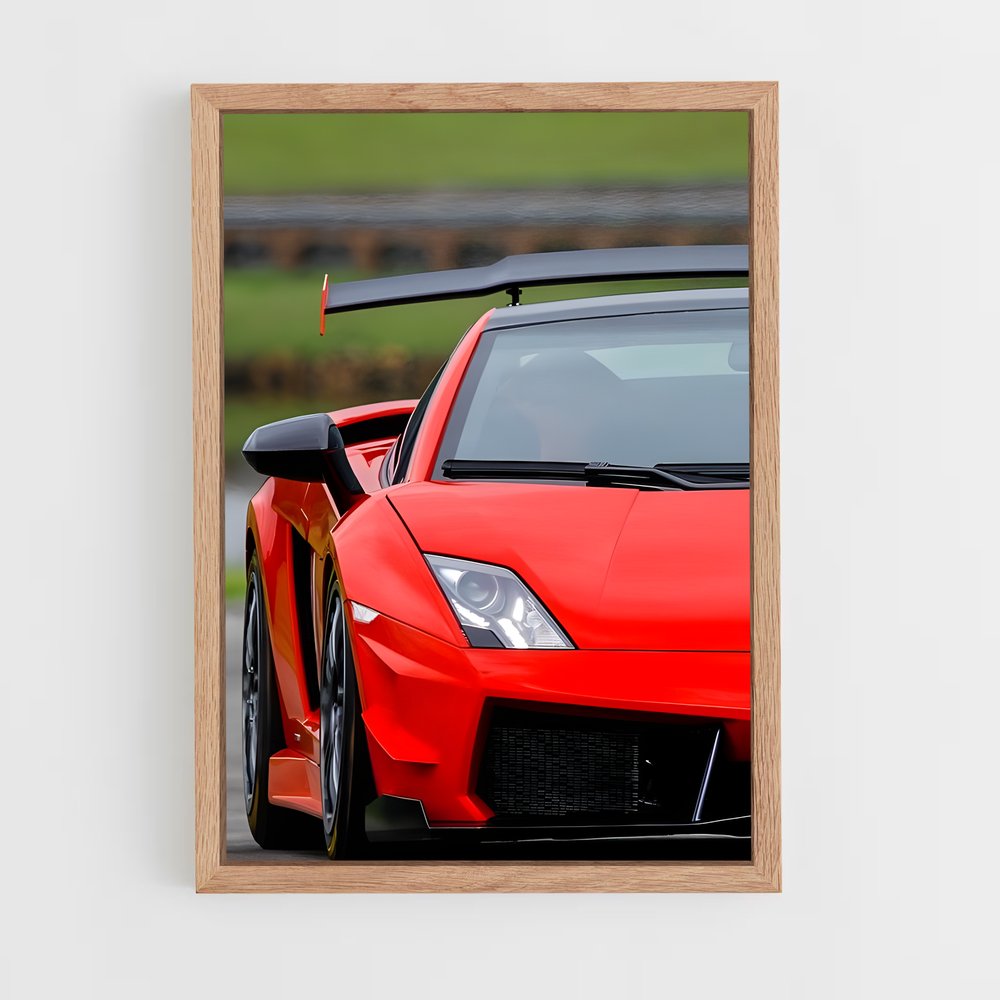 Poster Gallardo Rouge – affiche Lamborghini (vue 4)