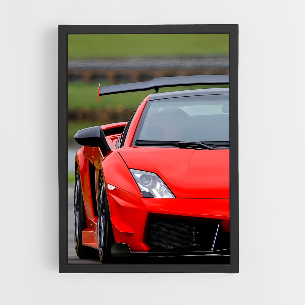 Poster Gallardo Rouge – affiche Lamborghini (vue 2)