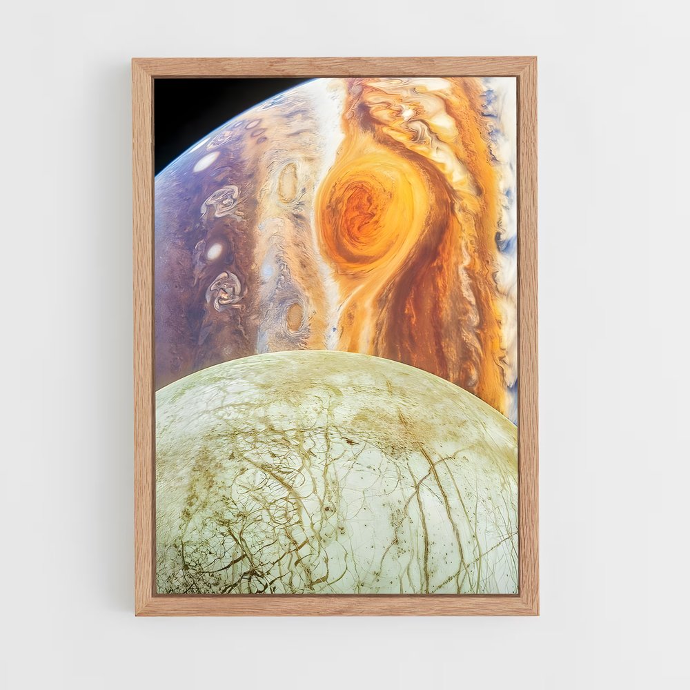 Poster Ganymede et ses Mystères – affiche Système solaire (vue 4)