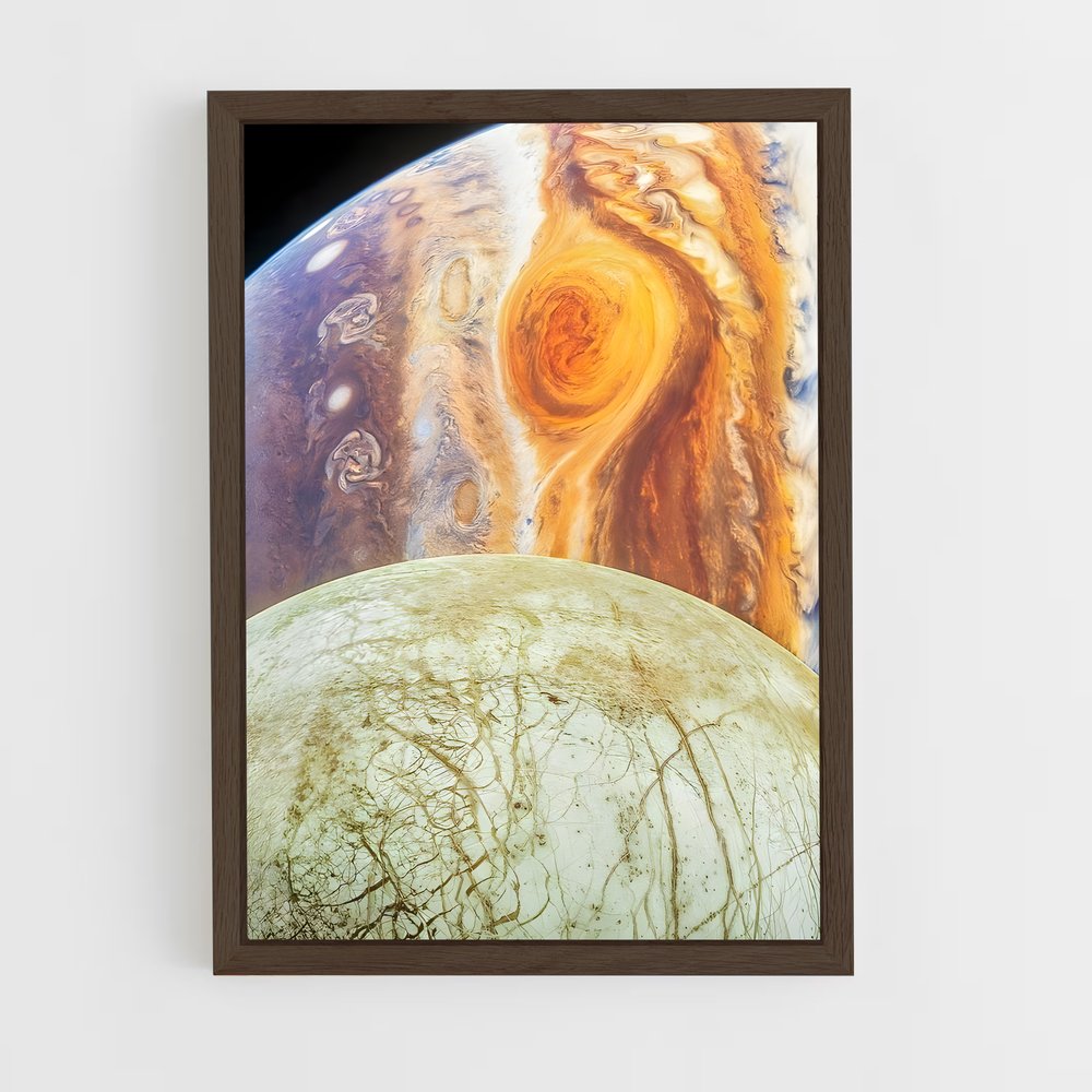 Poster Ganymede et ses Mystères – affiche Système solaire (vue 5)
