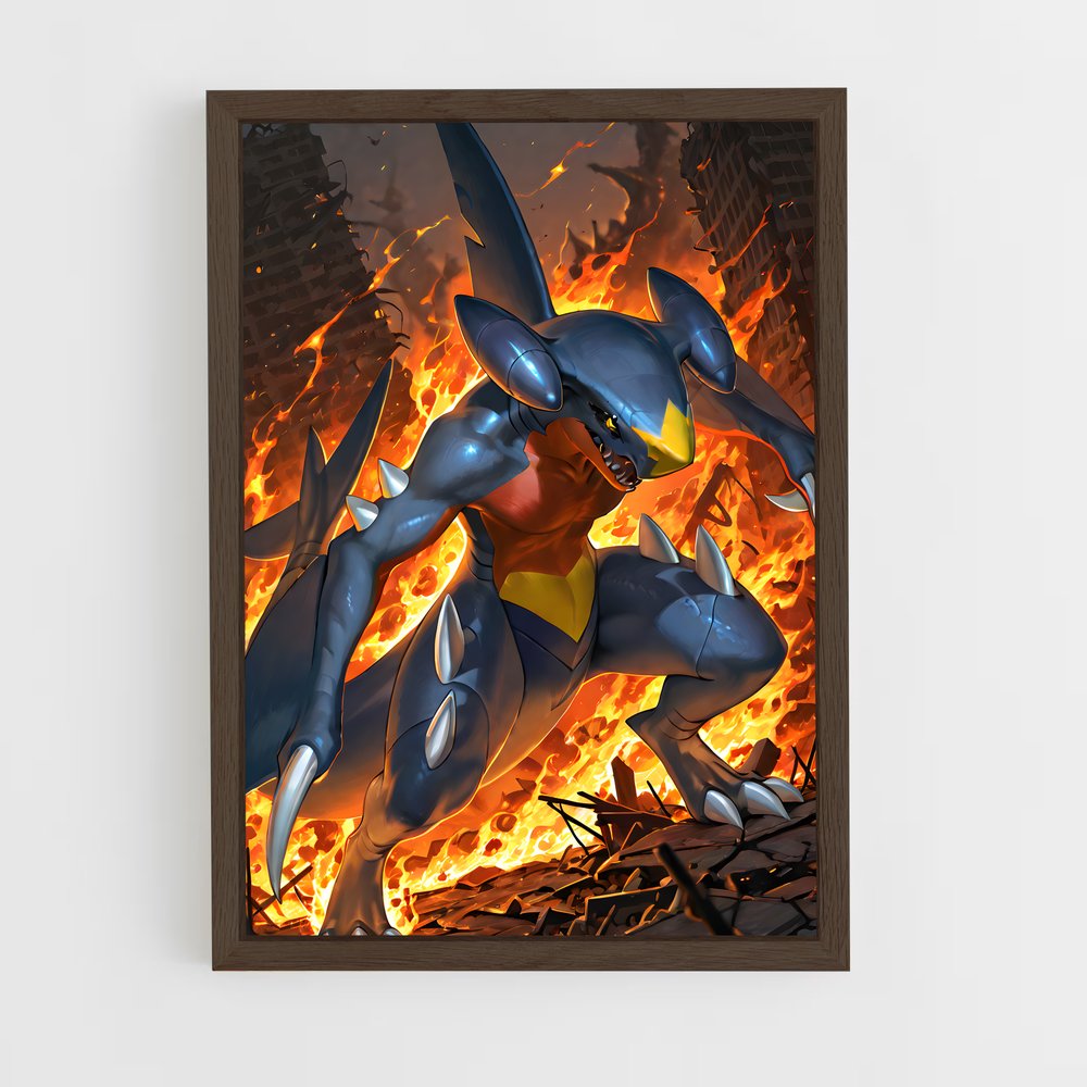 Poster Garchomp en Flammes – affiche Pokemon (vue 5)
