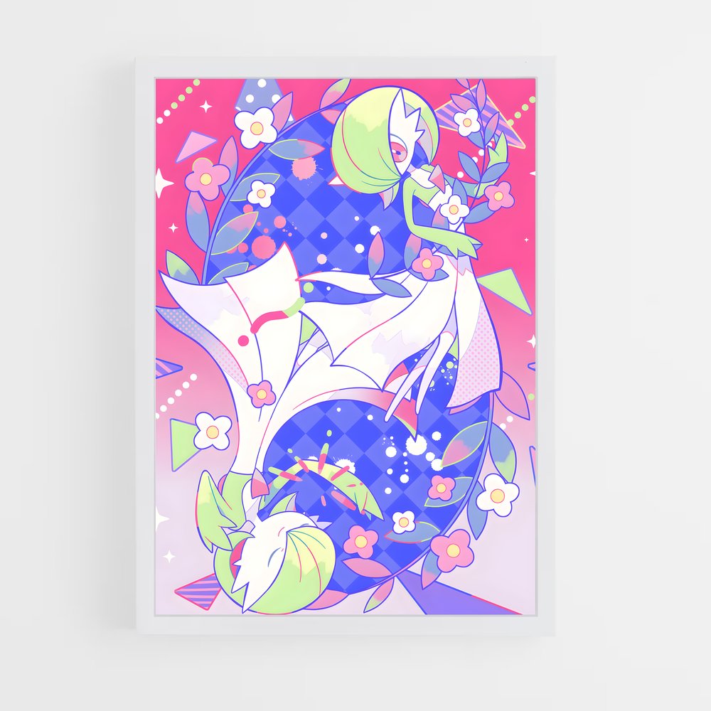 Poster Éclat Floral de Gardevoir – affiche Pokemon (vue 3)