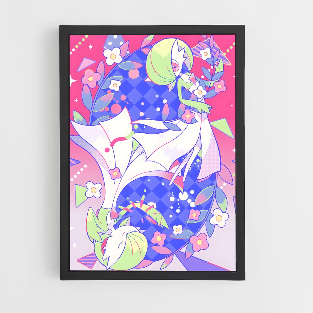 Poster Éclat Floral de Gardevoir – affiche Pokemon (vue 2)