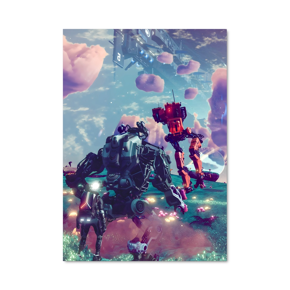 Poster Robots au Champ