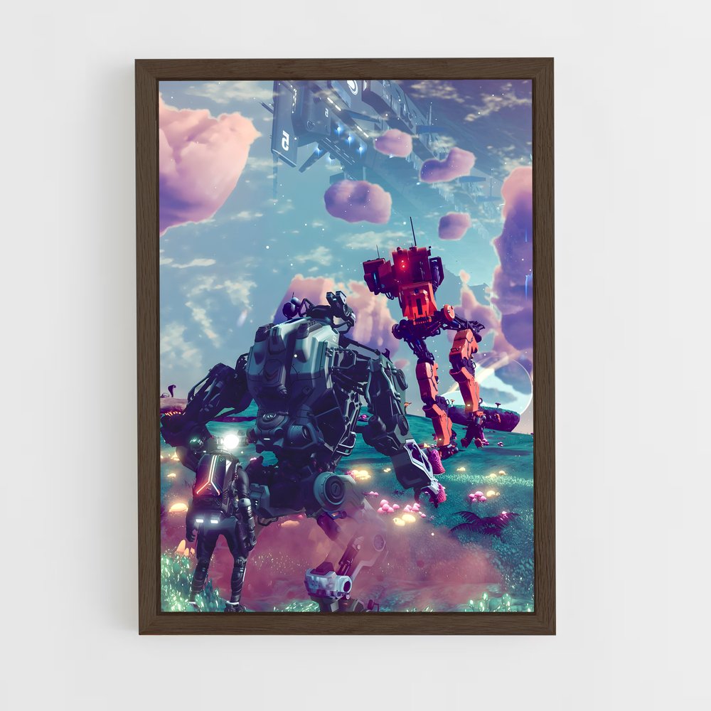 Poster Robots au Champ – affiche No man sky (vue 5)