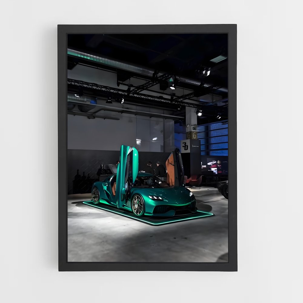 Poster Garage Verde – affiche Koenigsegg (vue 2)