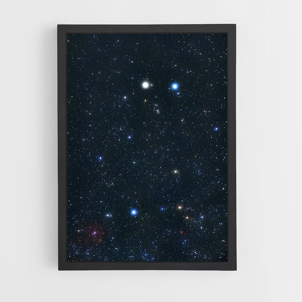 Poster Gémeaux Éblouissant – affiche Constellations (vue 2)