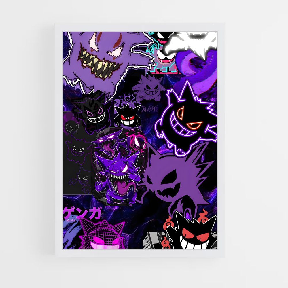 Poster Gengar dans l'Ombre – affiche Pokemon (vue 3)