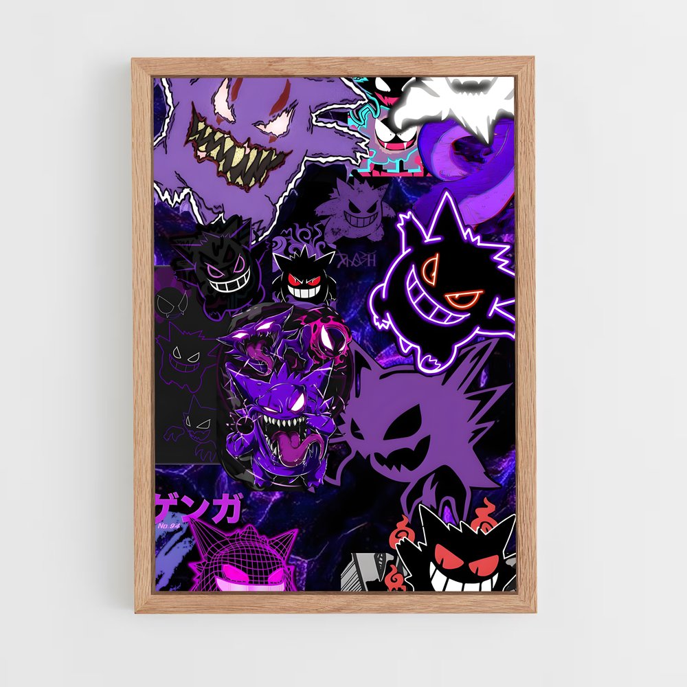 Poster Gengar dans l'Ombre – affiche Pokemon (vue 4)