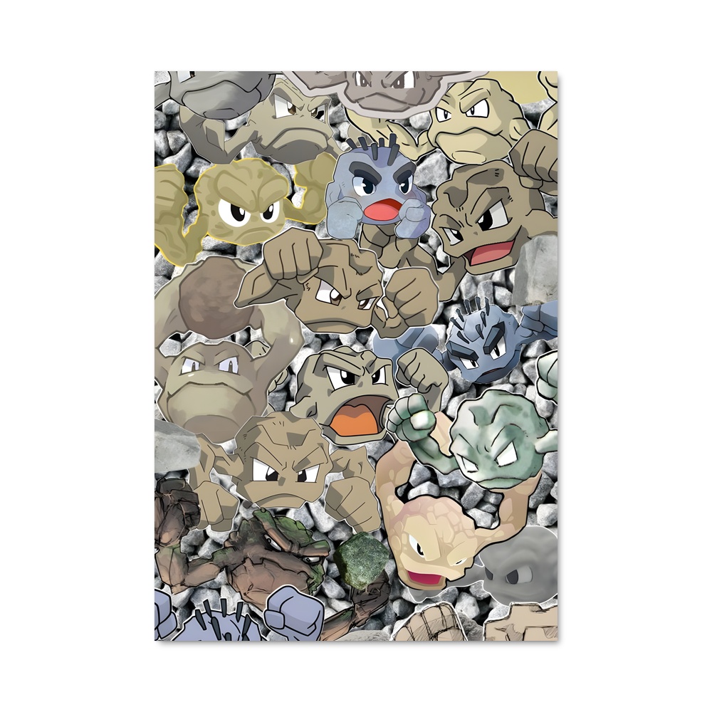 Poster Geodude en Action – affiche Pokemon
