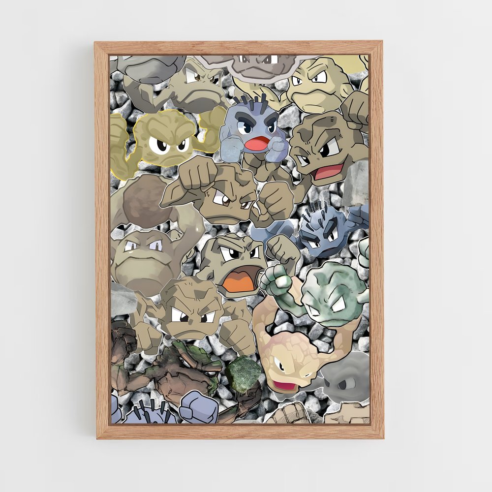 Poster Geodude en Action – affiche Pokemon (vue 4)