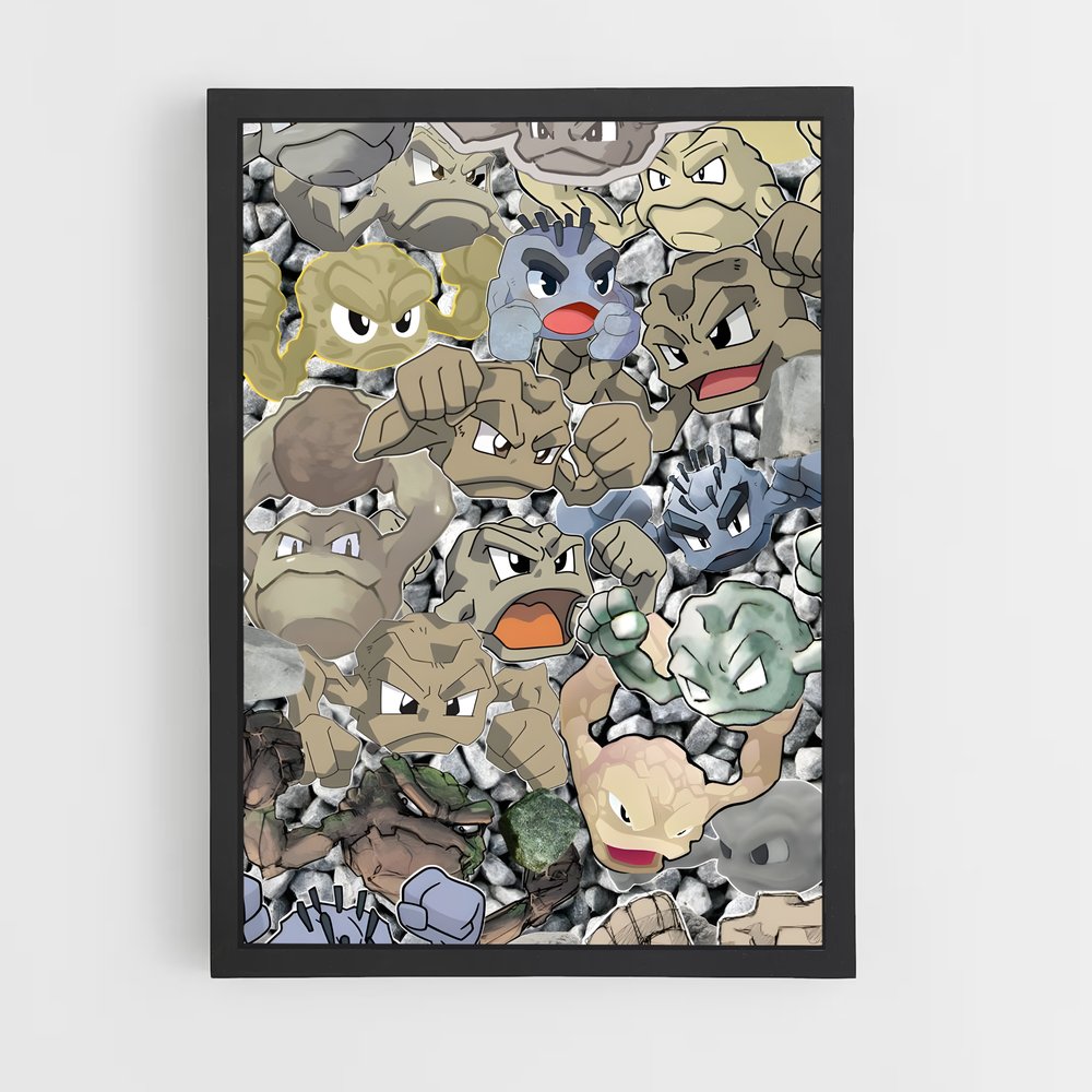 Poster Geodude en Action – affiche Pokemon (vue 2)