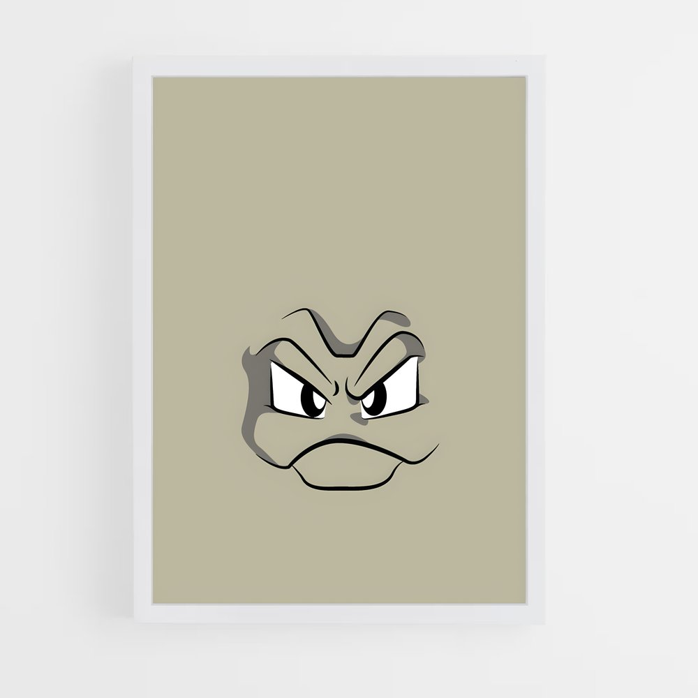 Poster Geodude Triste – affiche Pokemon (vue 3)