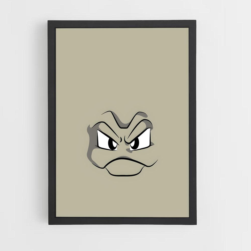 Poster Geodude Triste – affiche Pokemon (vue 2)