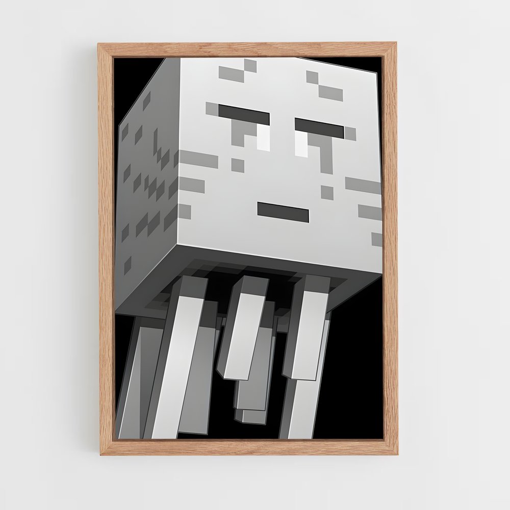 Poster Ghast Plongée – affiche Minecraft (vue 4)