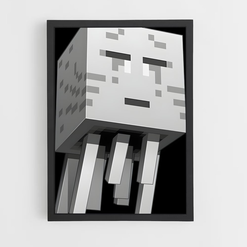 Poster Ghast Plongée – affiche Minecraft (vue 2)