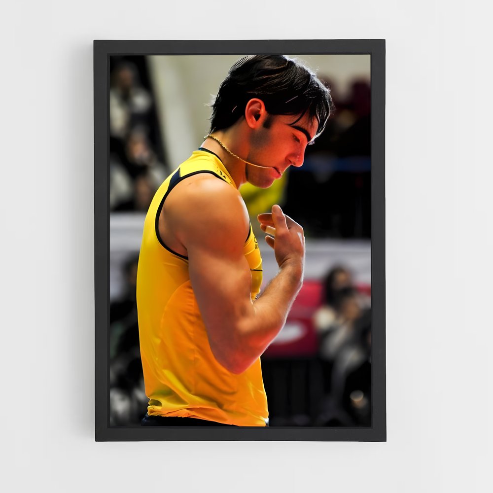 Poster L'Aventurier en Jaune – affiche Volleyball (vue 2)