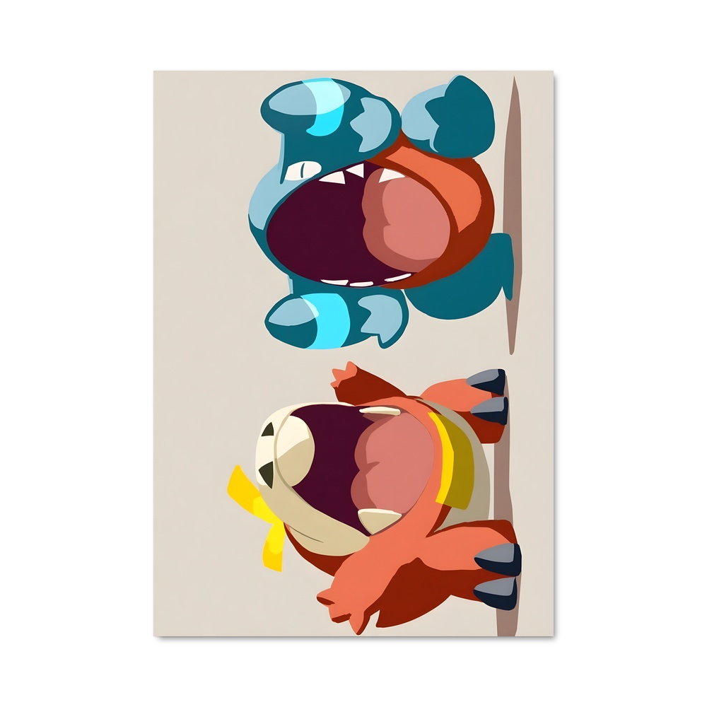Poster Duo Aquatique – affiche Pokemon