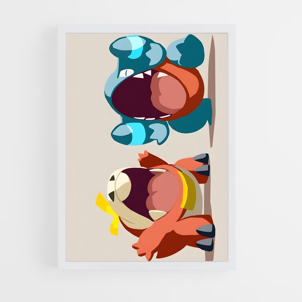 Poster Duo Aquatique – affiche Pokemon (vue 3)