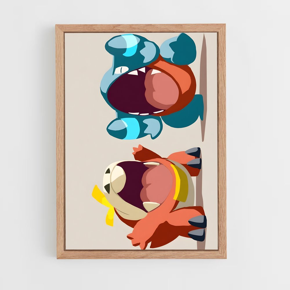 Poster Duo Aquatique – affiche Pokemon (vue 4)