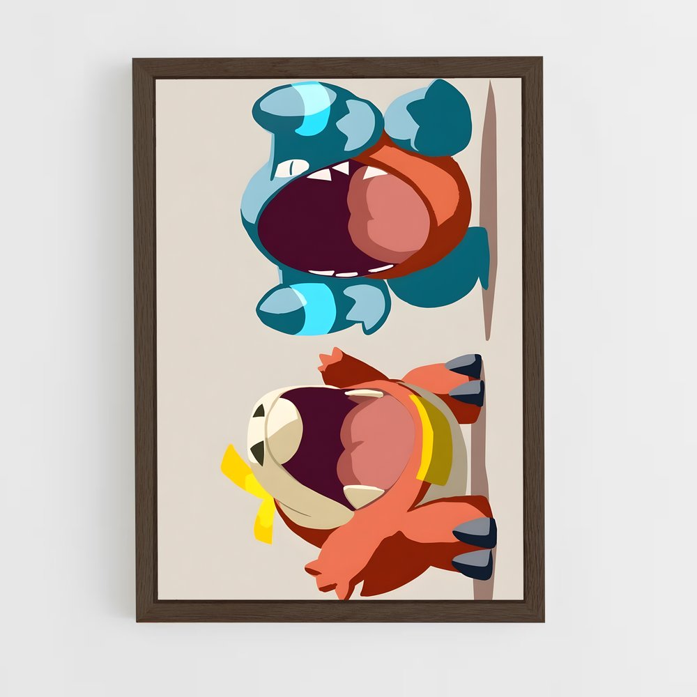 Poster Duo Aquatique – affiche Pokemon (vue 5)