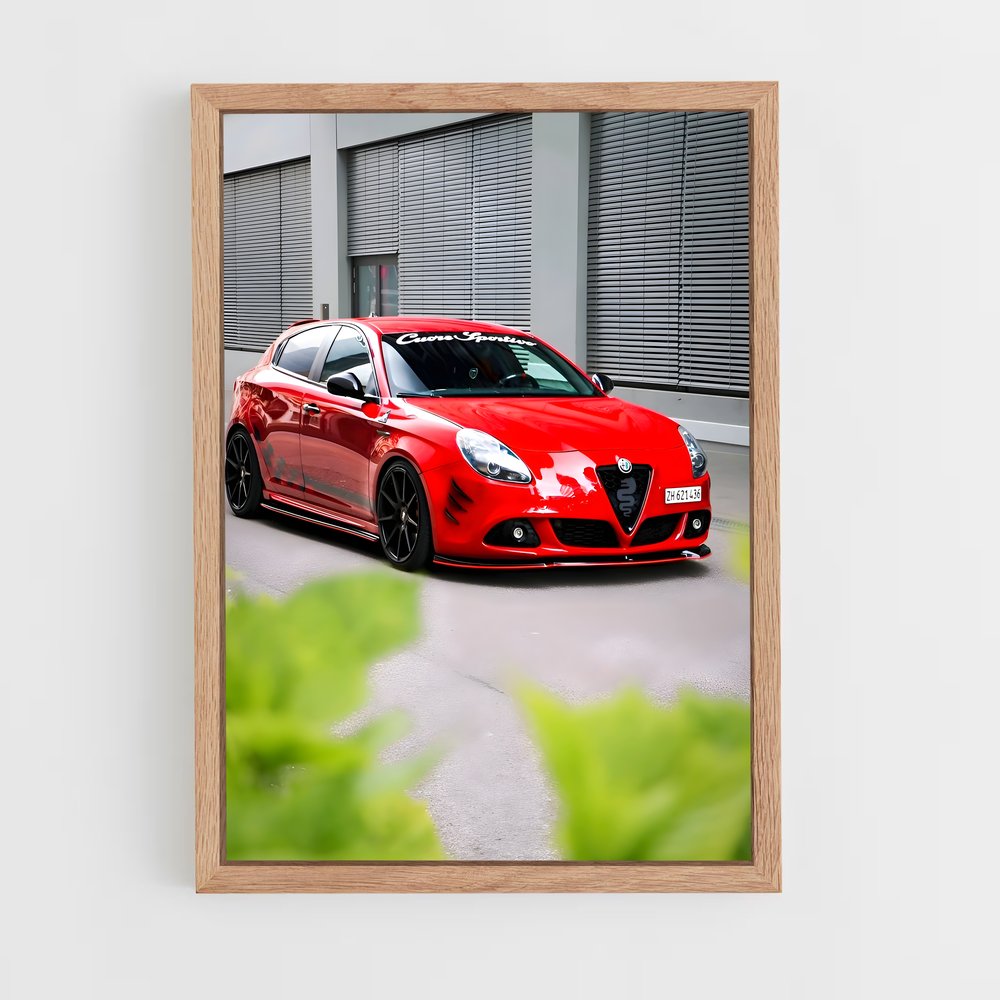 Poster Giulietta rouge – affiche Alfa Romeo (vue 4)