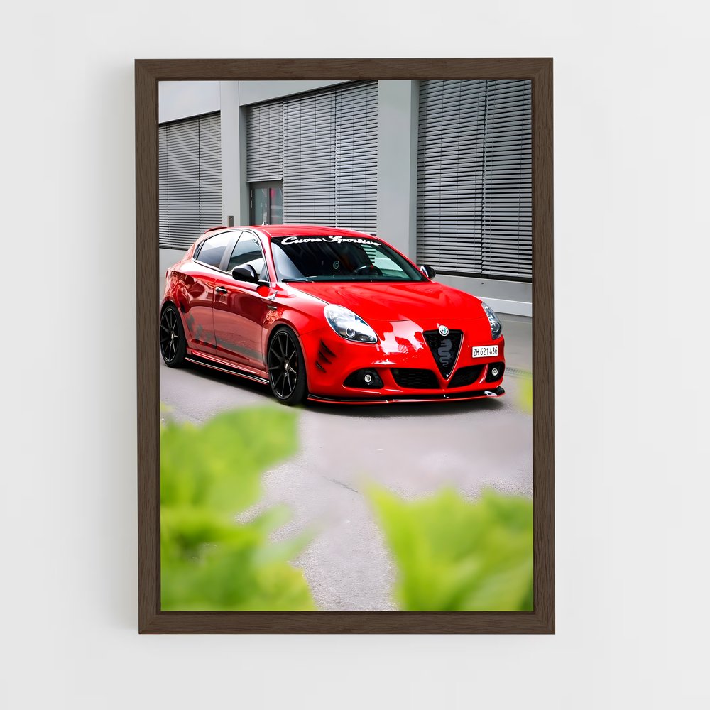 Poster Giulietta rouge – affiche Alfa Romeo (vue 5)