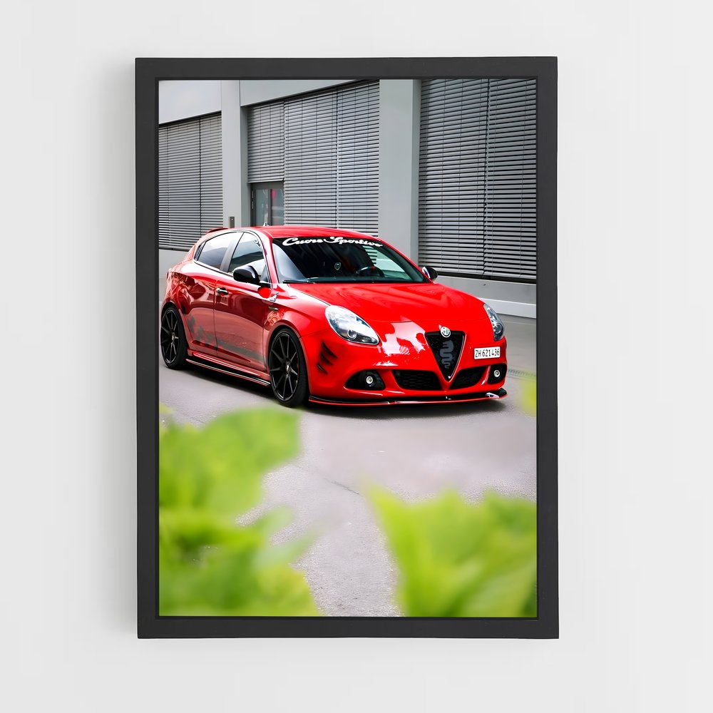 Poster Giulietta rouge – affiche Alfa Romeo (vue 2)