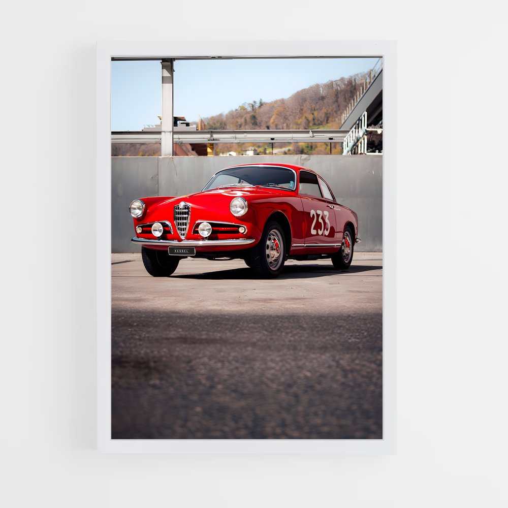 Poster Giulietta Rouge – affiche Alfa Romeo (vue 3)
