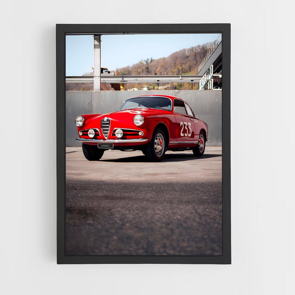 Poster Giulietta Rouge – affiche Alfa Romeo (vue 2)