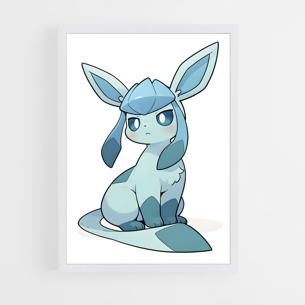 Poster Glaceon Pokémon Délicat – affiche Pokemon (vue 3)