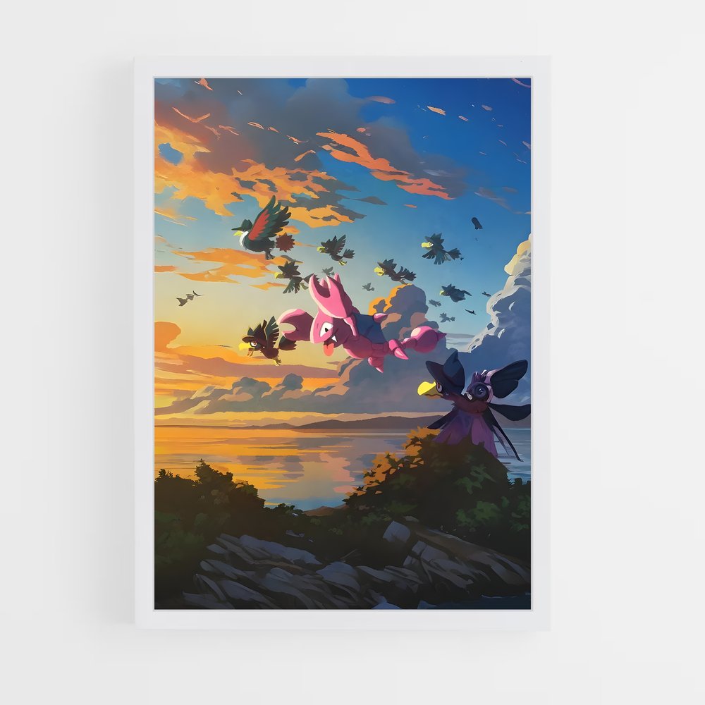 Poster Gligar en Vol – affiche Pokemon (vue 3)