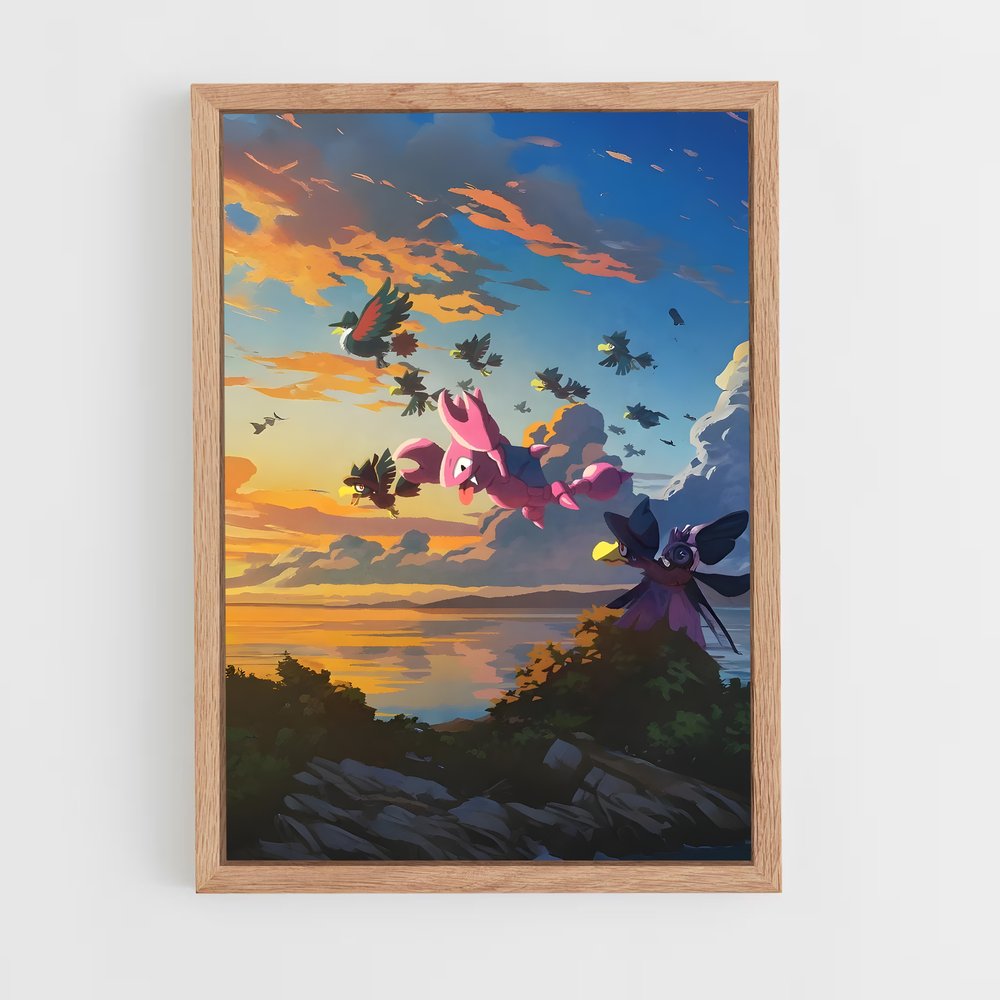 Poster Gligar en Vol – affiche Pokemon (vue 4)