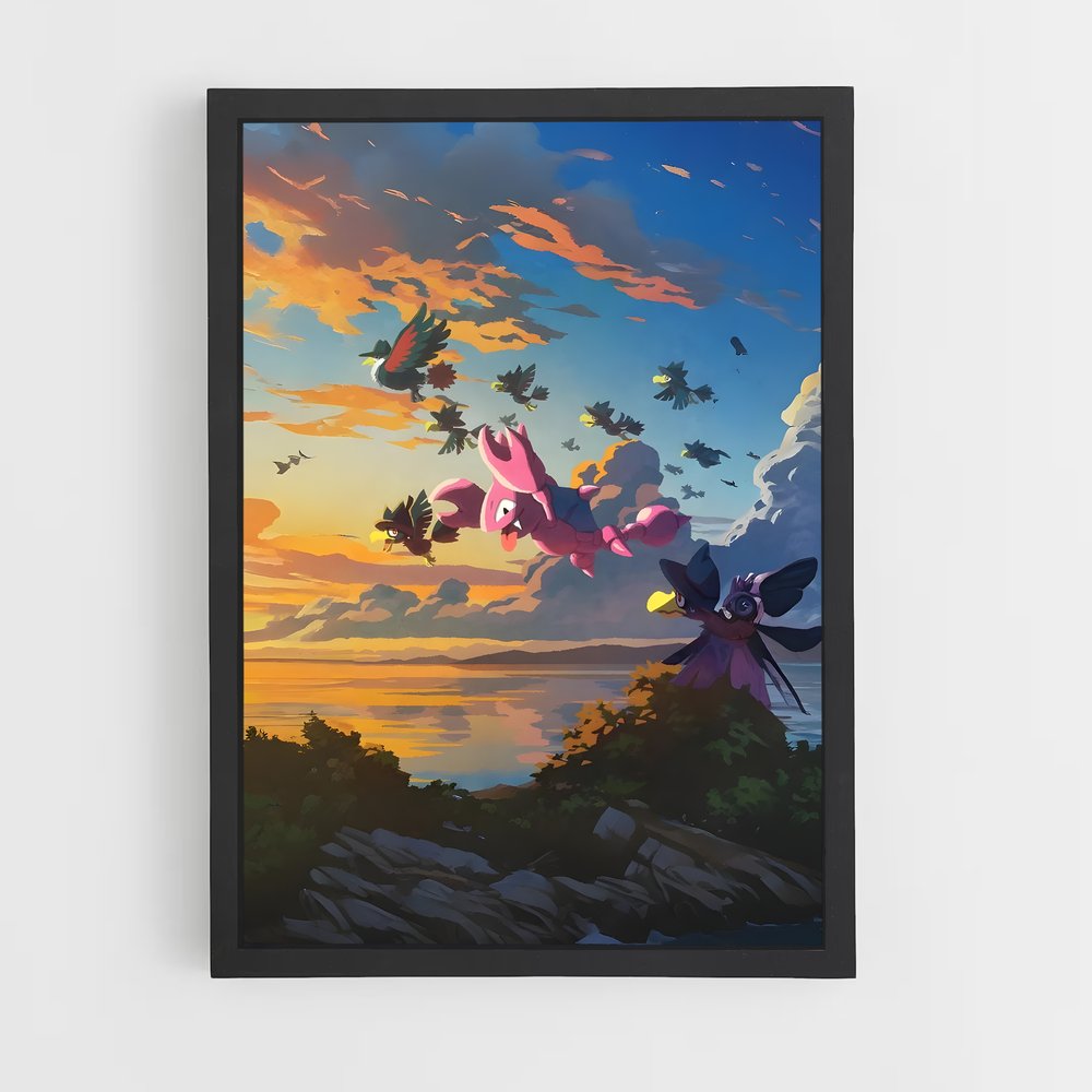 Poster Gligar en Vol – affiche Pokemon (vue 2)