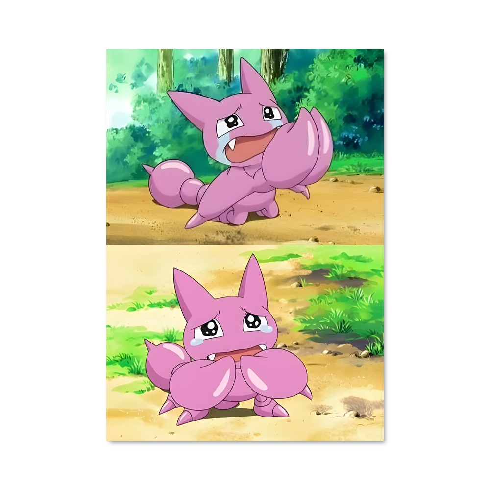Poster Gligar et ses Amis en Forêt – affiche Pokemon